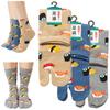 Japanese Pattern Socks for Random Japanese Style Japanese Mount Shiba Sumo Fun Gift Sushi Pattern [Y's Factory] Men, 3-Pair Set, 25-27cm Socks,