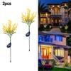 Solar Rapeseed Garden Light LED Flower Stake Lamp Outdoor Yard Waterproof -Patio