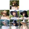 Women Sun Hat Bucket Hat with Large Shawl for Travel Hiking Shopping