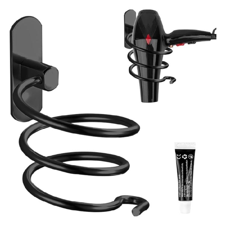 Hairdryer Organizer Blow Dryer Stand Hair Dryer Rack Wall Mounted Hair Care Tool