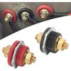 Battery Terminal Connector, Pack of 2 3/8in Thru Panel Battery Terminal Connector 250A Positive Negative Junction Stud Post for Cars RVs Ships Yachts