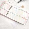 A5 A6 Universal Three Fold Annual Monthly Calendar Loose Leaf Calendar Sheet Check-in Inner Page Inside Paper Stationery