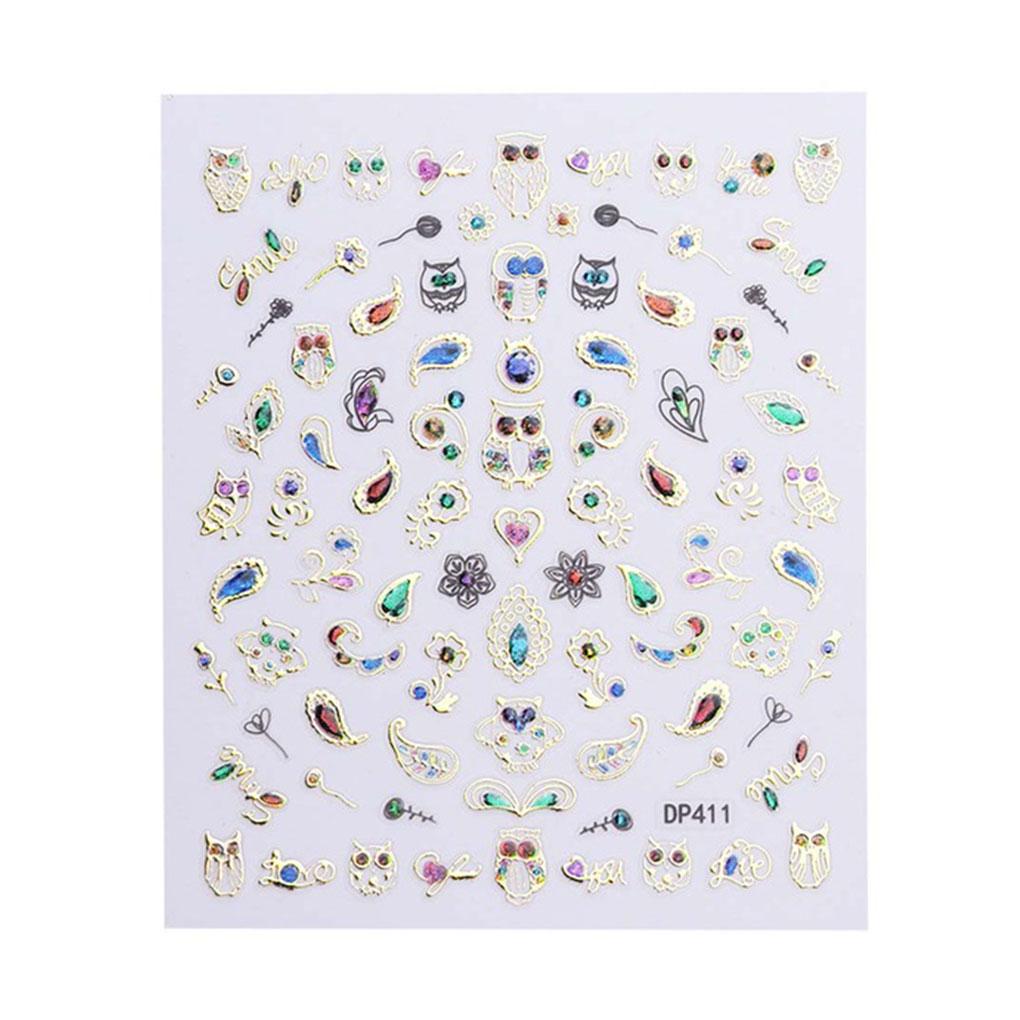 

Colorful Rhinestone 3D Nail Stickers Decals Nail Art Decors Glitter Home Salon Hand Tip Beauty Tool