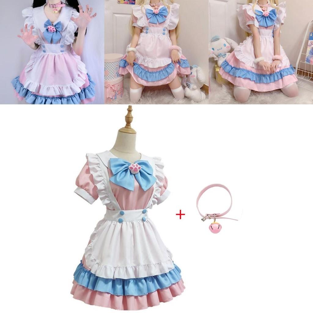 Classic And Sophisticated Lolita Dress Maid Uniform Outfit With Unique Bustle Design