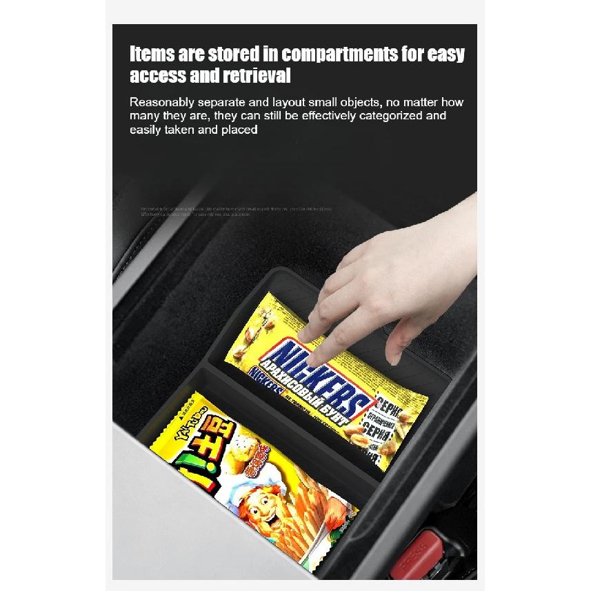 Armrest Box Storage Box for Tesla Model Y Standard RWD 2026 Center Armrest Box Bottom Storage Box Organizer Tray Car Accessories