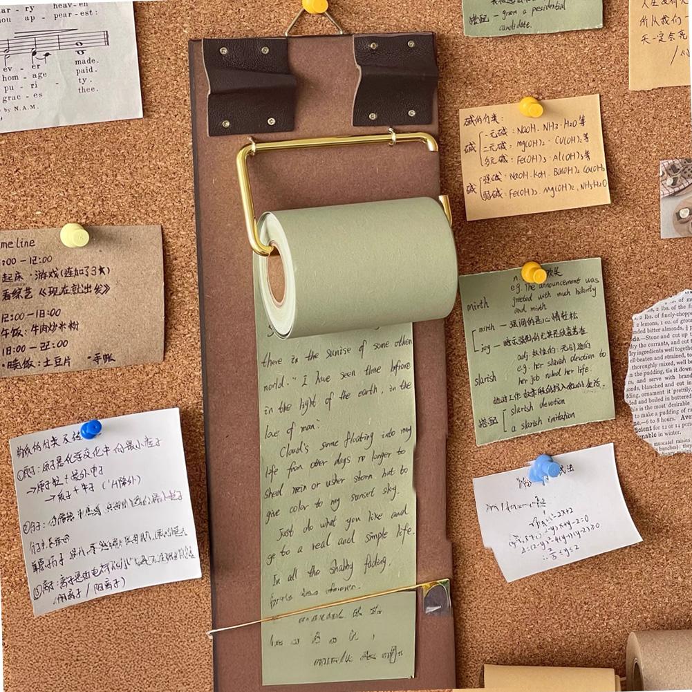 Retro Ins Tarzı Ahşap Not Panosu Vintage Asılabilir Rulo Not Kağıdı Yapışkansız Boş Not Defteri Restoran Ev Ofis Yapılacaklar Listesi İçin