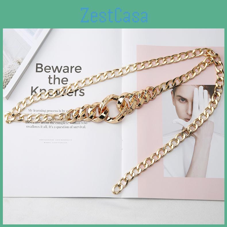 Chain Womens Metal Waist Chain With Round Buckle Versatile Belt For Daily