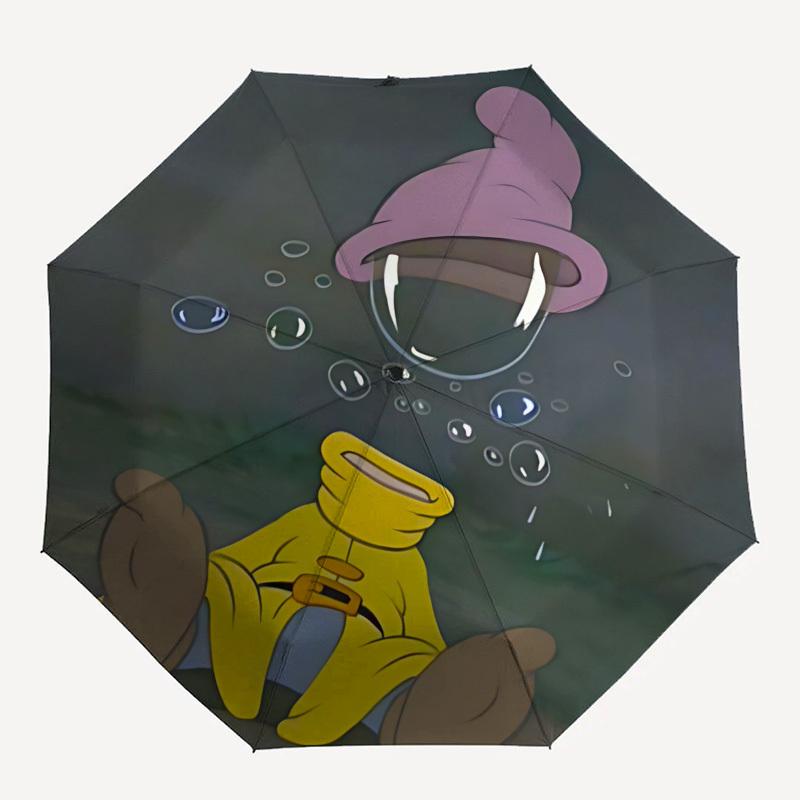 The Dwarfs Themed Automatic Opening and Closing Umbrella, Brightly Colored 8-rib Portable Umbrella, Suitable for Men and Women, A Perfect Gift for Chr