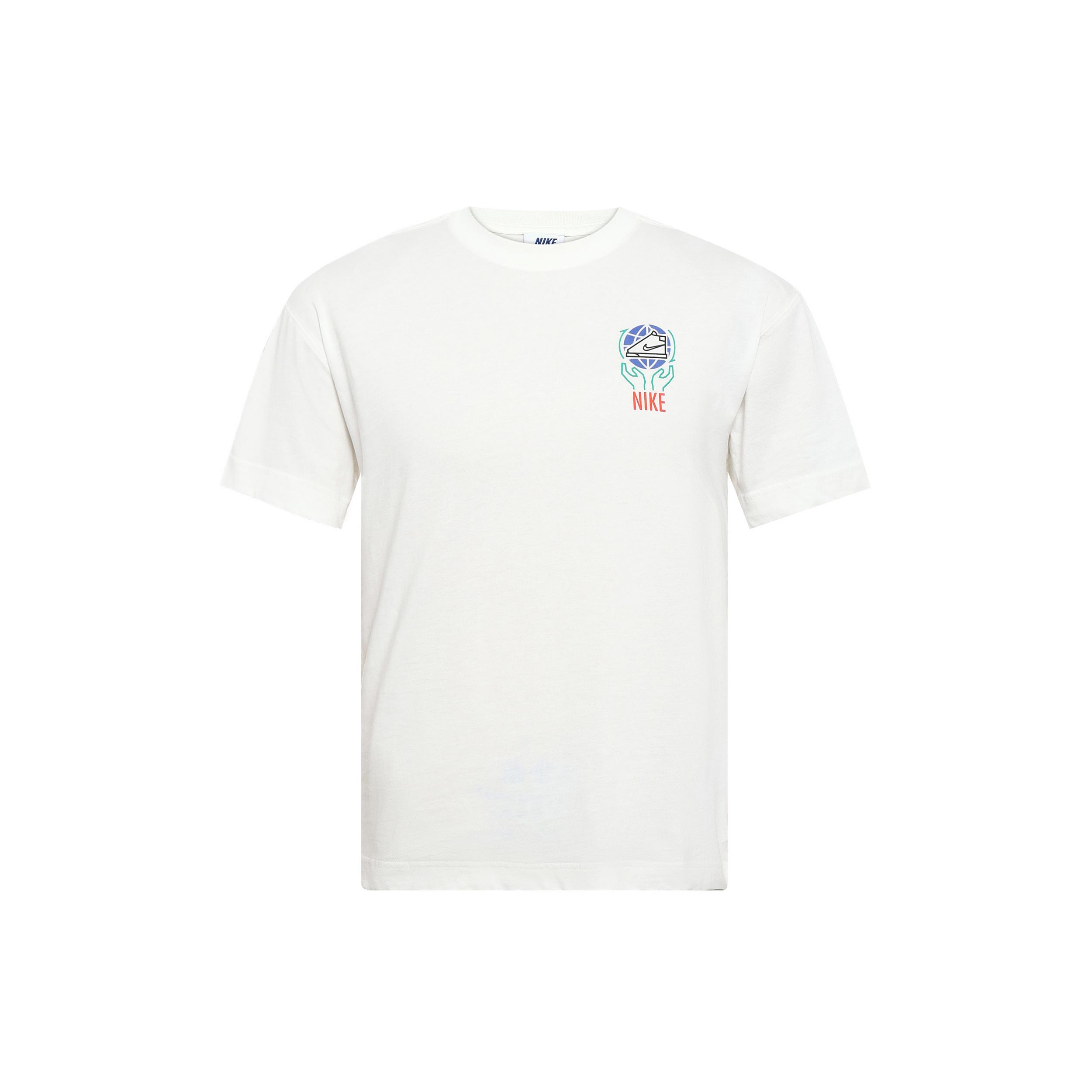 Men s Nike Logo Alphabet Breathable Printing Short Sleeve White T-Shirt DA1490-101 XL