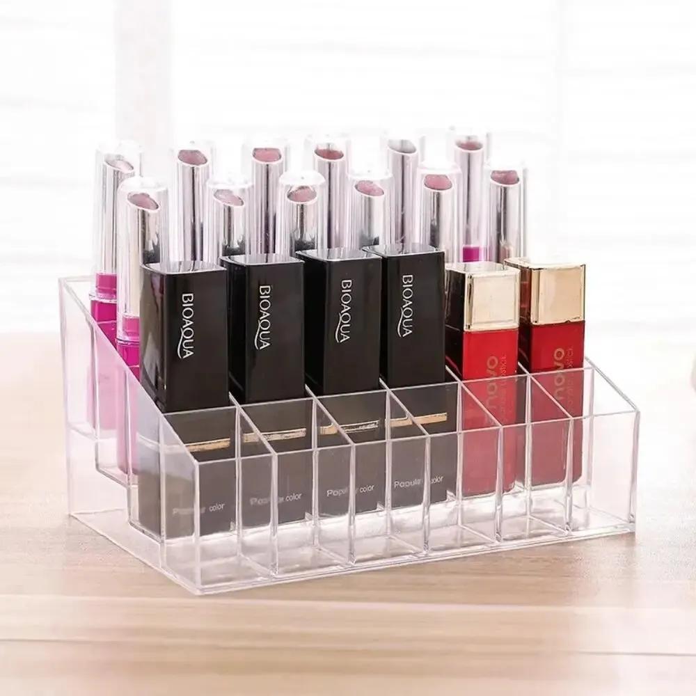 24 Grid Lipstick Holder Acrylic Display Rack Cosmetics Storage Box Can Store And Sort Lipstick Nail Polish And Jewelry