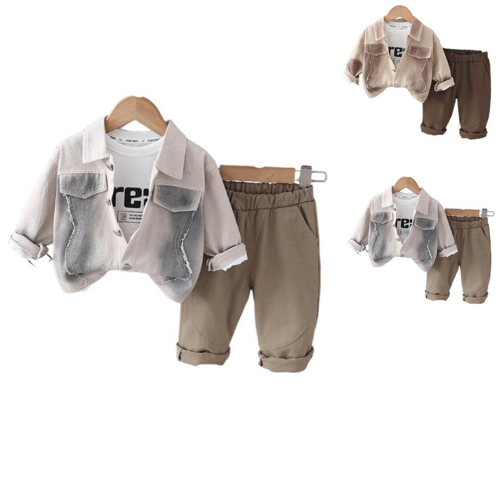 Dětská ležérní souprava s dlouhým rukávem, pohodlné každodenní oblečení