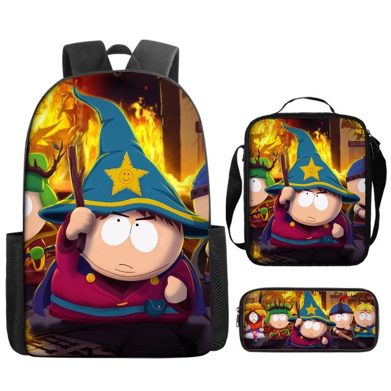 South Park Backpack Student Bag South Park Backpack Cartoon Satchel Pencil Case