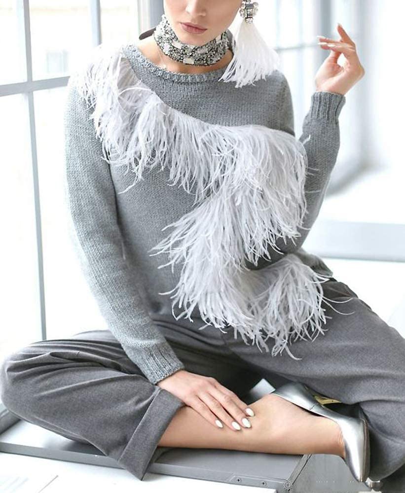 Feather1Meter Ostrich Feathers Fringe Trimming String 10-15/15-18/18-22cm Plumes Ribbon For Crafts Dress Sewing Accessories