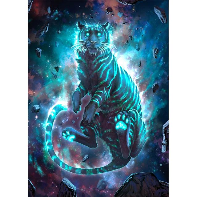 Fantasy Animals Water Fire Elemental Fusion Prints Poster Canvas Painting Modern Wall Art Picture Living Room Bedroom Home Decor