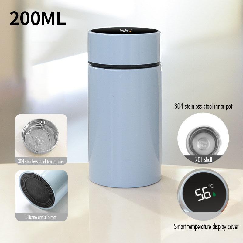 200ml Mini Thermos Cup Double Layer Vacuum Insulation 12 Hours Heat Preservation Portable 304 Stainless Steel Metal Cup Outdoor
