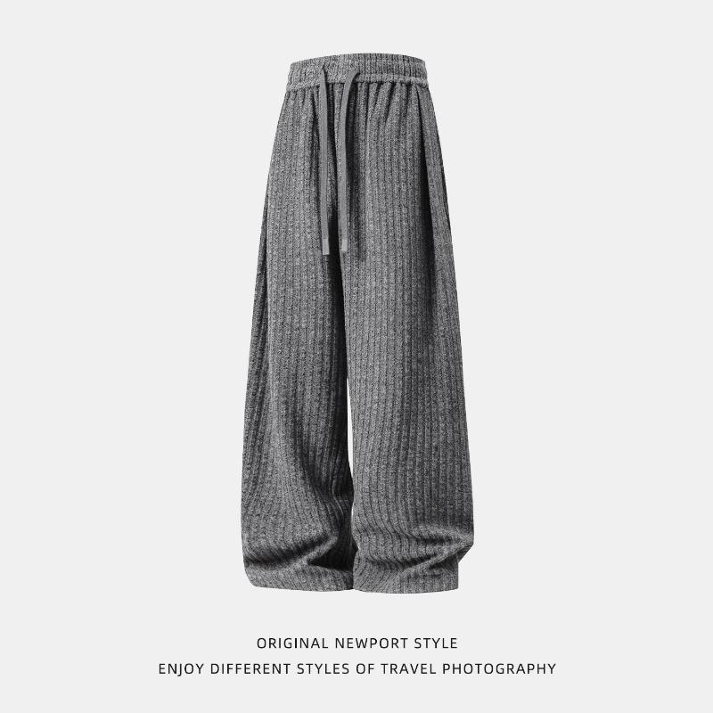 

Свободные Драпированные Повседневные Брюки Мужские Осенние Новые Тяжелые Брюки Плиссированные Бренд S темно-серого