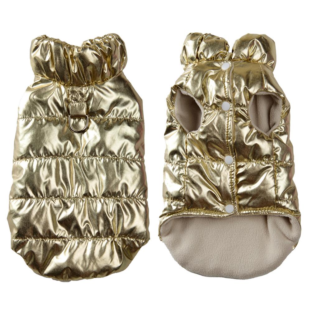 

Waterproof Dog Clothes for Small Medium Dogs Cats Winter Warm Puppy Jacket Pet Turtleneck Windproof Coat Chihuahua Pug Outfits S золотой