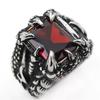 Dragon Claw Ring 316L Stainless Steel Rock Man Punk Stone Ring Size 7-13