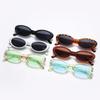 Oval Vintage Sunglasses Woman Brand Designer Retro Sun Glasses Female Small Frame Mirror Fashion Clear Black