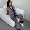 European and American spring and summer new fashion printing comfortable long-sleeved trousers women's pajamas set loungewear