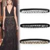 Women's Elastic Rhinestone Waist Belt Shiny Crystal Stretch Belt for Dress Tunic Party Evening Wedding Waistband Decorative Accessory