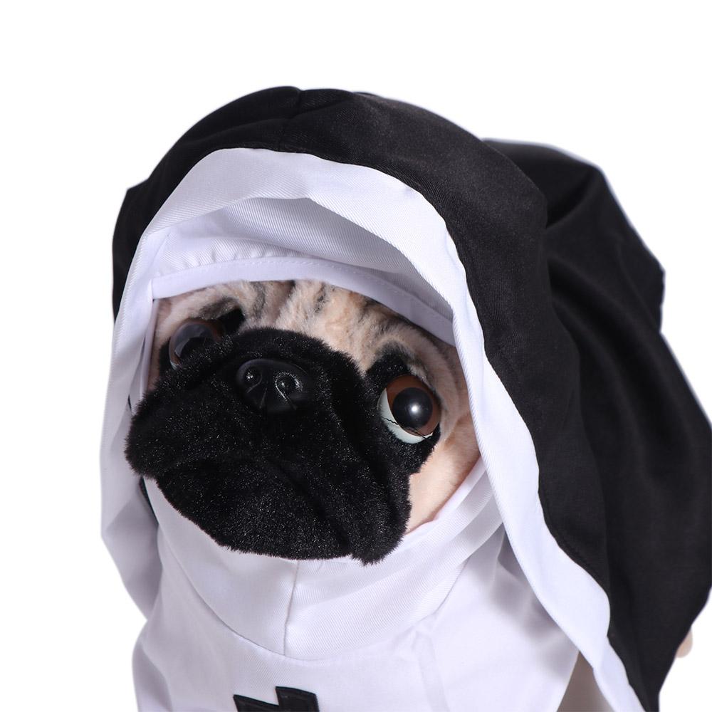 Cat Puppy Pet Cat Halloween Costumes Soft Cat Cosplay Costume Sets Pet Nun Cloak Ghost Festival