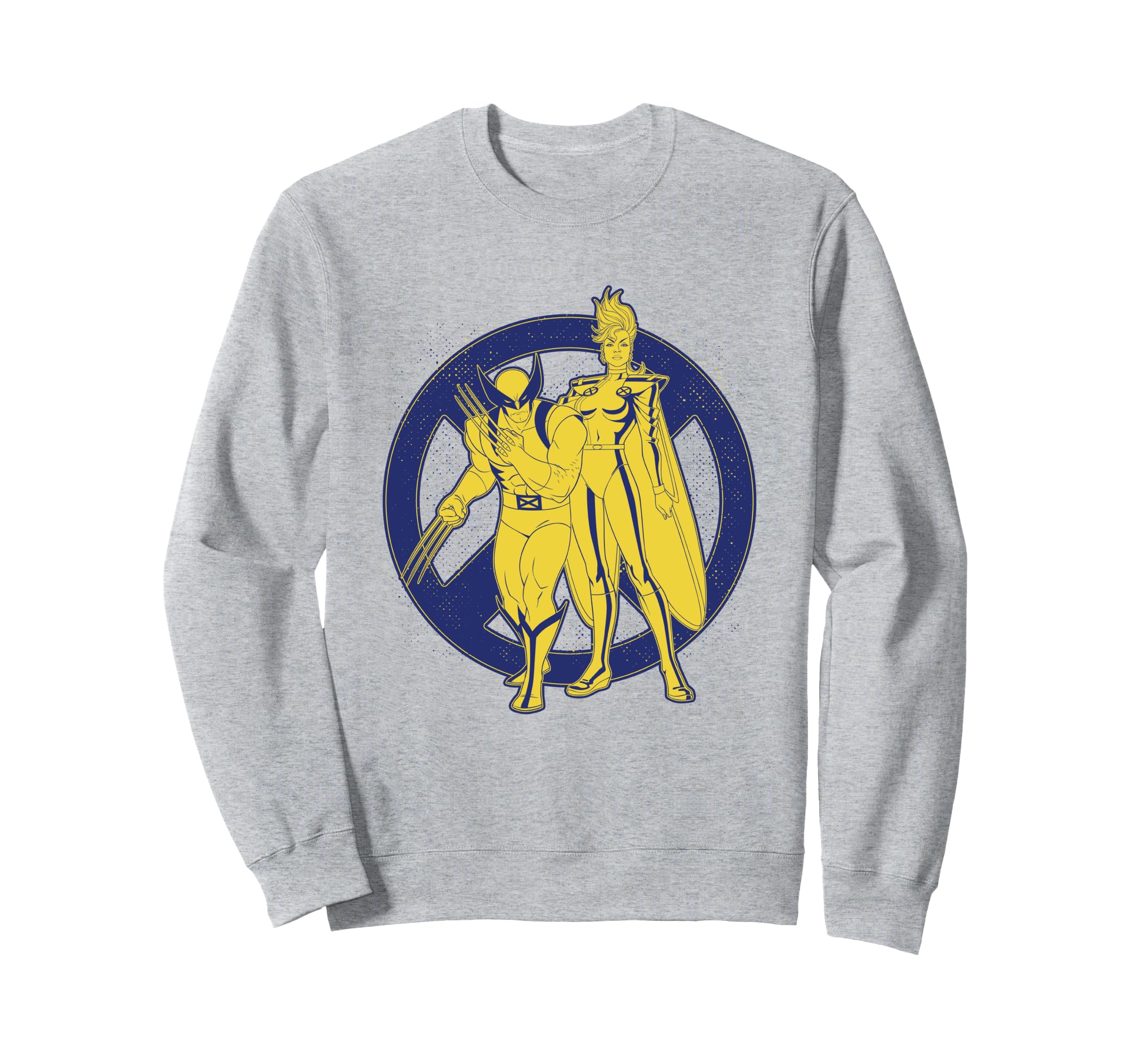 

Винтажный свитшот с двойным логотипом Marvel X-Men 97 Росомаха и Шторм