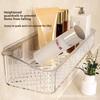 Bathroom Hole-free Wall-mounted Washstand and Cosmetics Storage Rack On Wall