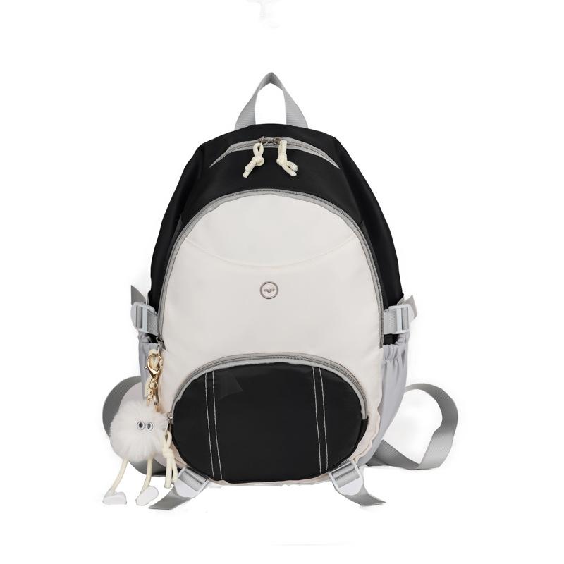 Schoolbag1011 New Simple and Fashionable Versatile Schoolbag Large Capacity Junior High School Students College Students Lightweight Travel Backpack