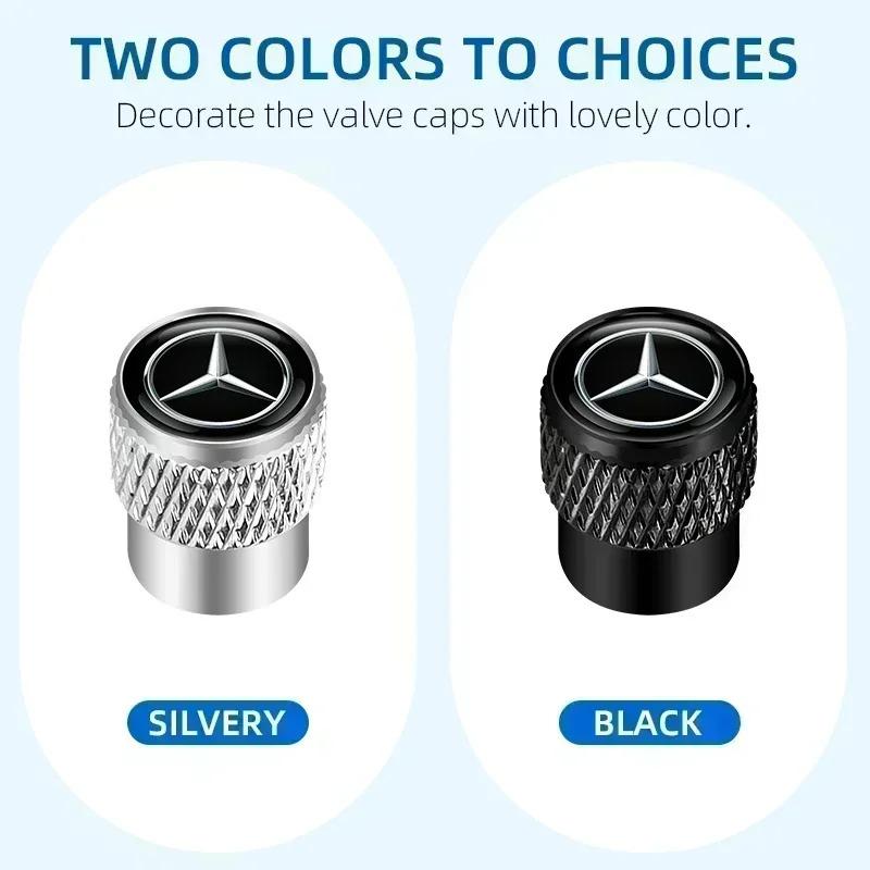 CSE1 3D new Car Wheel Tire Valve Caps Protection Cover For Mercedes benz A C E S Class AMG CLA CLS W212 GLC CLK W205 Auto Accessories