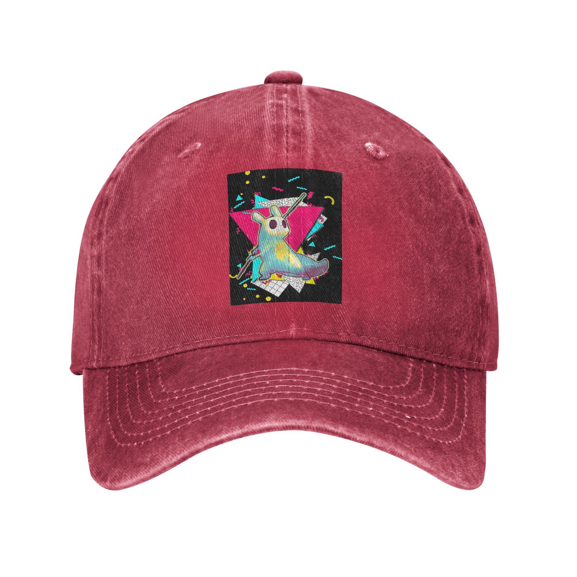 Rain World Slugcats Game Baseball Caps Washed Denim Hats Outdoor Adjustable Casquette Streetwear Baseball Cowboy Hat for Unisex One Size