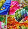 Hot Air Balloon Mountains Printed Landscape Diy Resin Square Dots Diamond Painting Kit with Velvet Canvas Fairy Dust Fair Drills