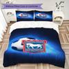 Ipswich Town FC Pattern Bedding uilt Set uilt Cover Pillowcase Home Decoration Birthday Gift (1 * duvet cover + 2 * pillowcase without core)