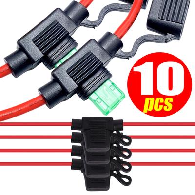 Mini Flachsicherungs-Halter Auto Wasserdicht Sicherung 12V 30A 5/10 Stück Sockel Inline Trennschalter Adapter Spritzwassergeschützte Box Sicherungshalter