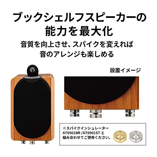 Audio-Technica AT6902ST Spike Base Insulators, Set of 6, Stainless Steel, Spike Insulators Sold Separately