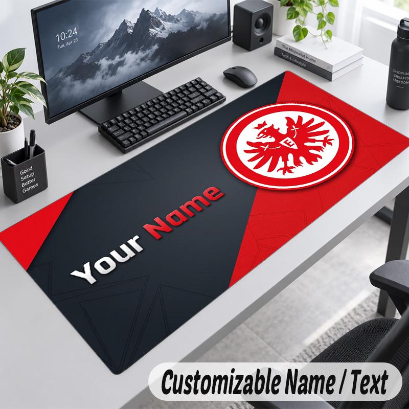 Custom Name Text Mouse Pad Eintracht Frankfurt Personalized Desk Pad For Work And Gaming