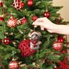Christmas Mouse Decor Cute 4-Piece 2D Acrylic Christmas Decorations Mouse Holiday Tree Ornaments for Wall Door Window Outdoor