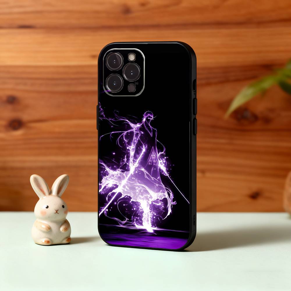 B-Bleach Anime Aizen Phone Case For iPhone17,16,15,14,13,12,Plus,Pro Max, 5G Others Soft Black Cover