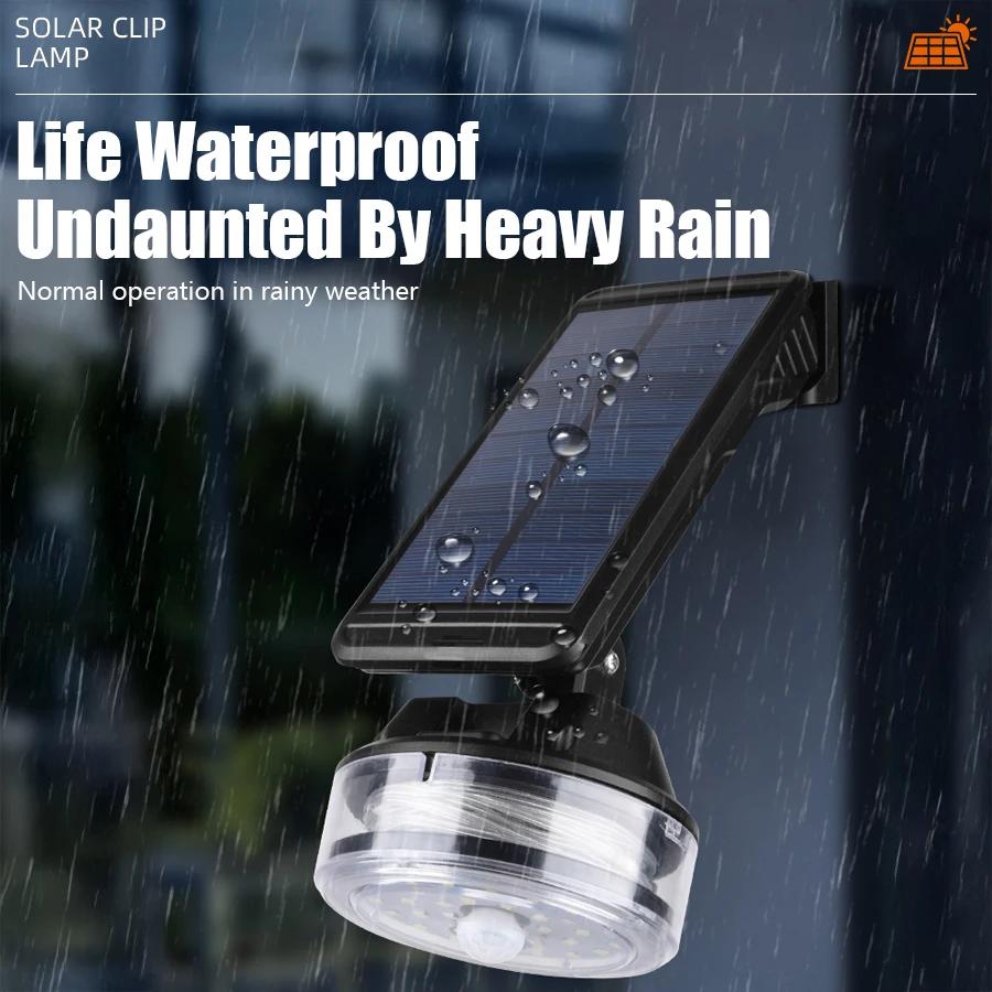 Solar Wall Light Motion Sensor Rotatable Design Built 1800mAh Battery Waterproof Color Changing String Outdoor Yard Decoration