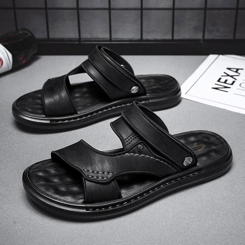 

Мужская обувь сандалии тапочки 2024 новые летние крутые пляжные туфли повседневные универсальные с открытым носком крутые тапочки прямая трансляция взрыв 38 чёрный