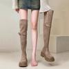 Two Wear Folded Thick-soled Boots for Children In the Autumn and Winter of 2025, New Thick-heeled Knee Knight Boots, Spring and Autumn Trend