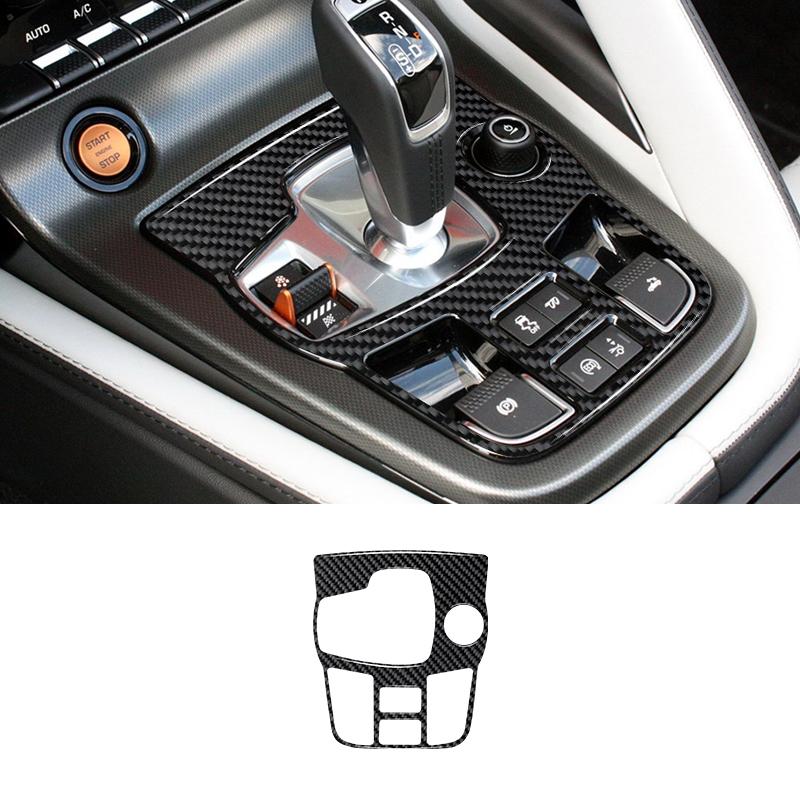 Real Carbon Fiber Car Gear Shift Panel Decorative Sticker For Jaguar F-Type 2013-2022 Car Interior Accessories