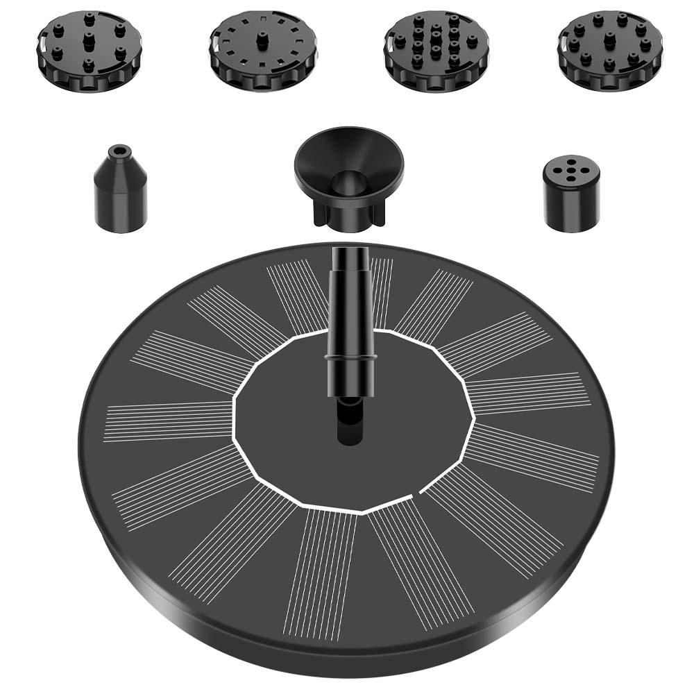 Floating Solar Fountain with Color Lights & Automatic Water Spray for Fish Ponds