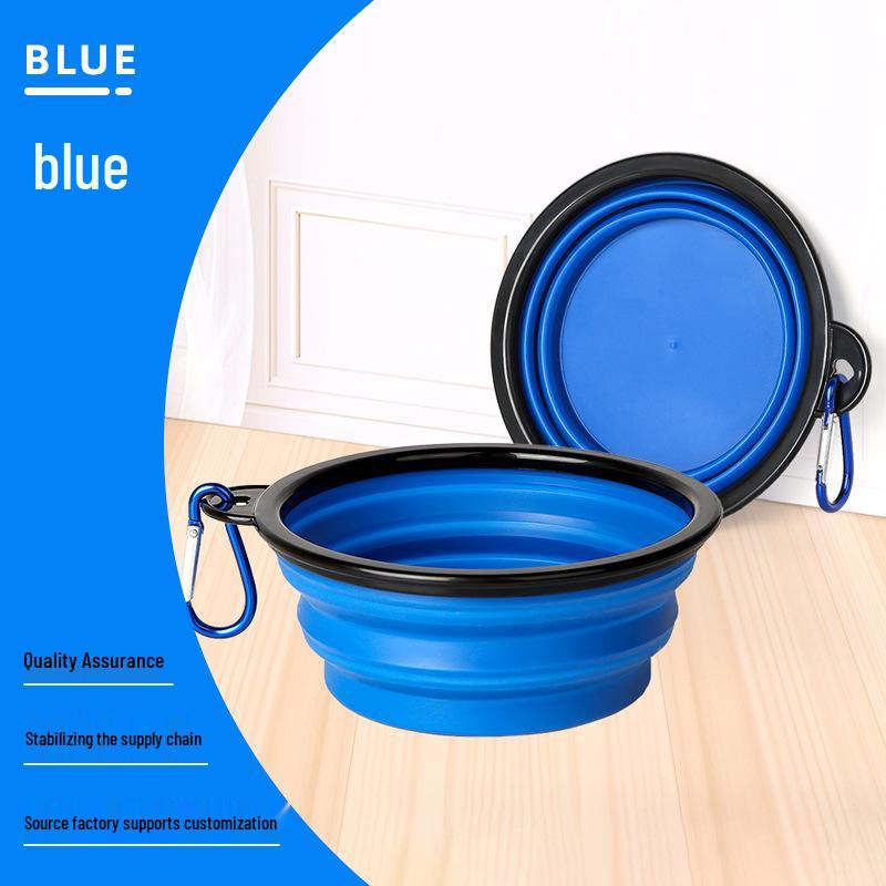 Portable TPE Folding Pet Bowl - Travel-Friendly Collapsible Water Dish for Dogs