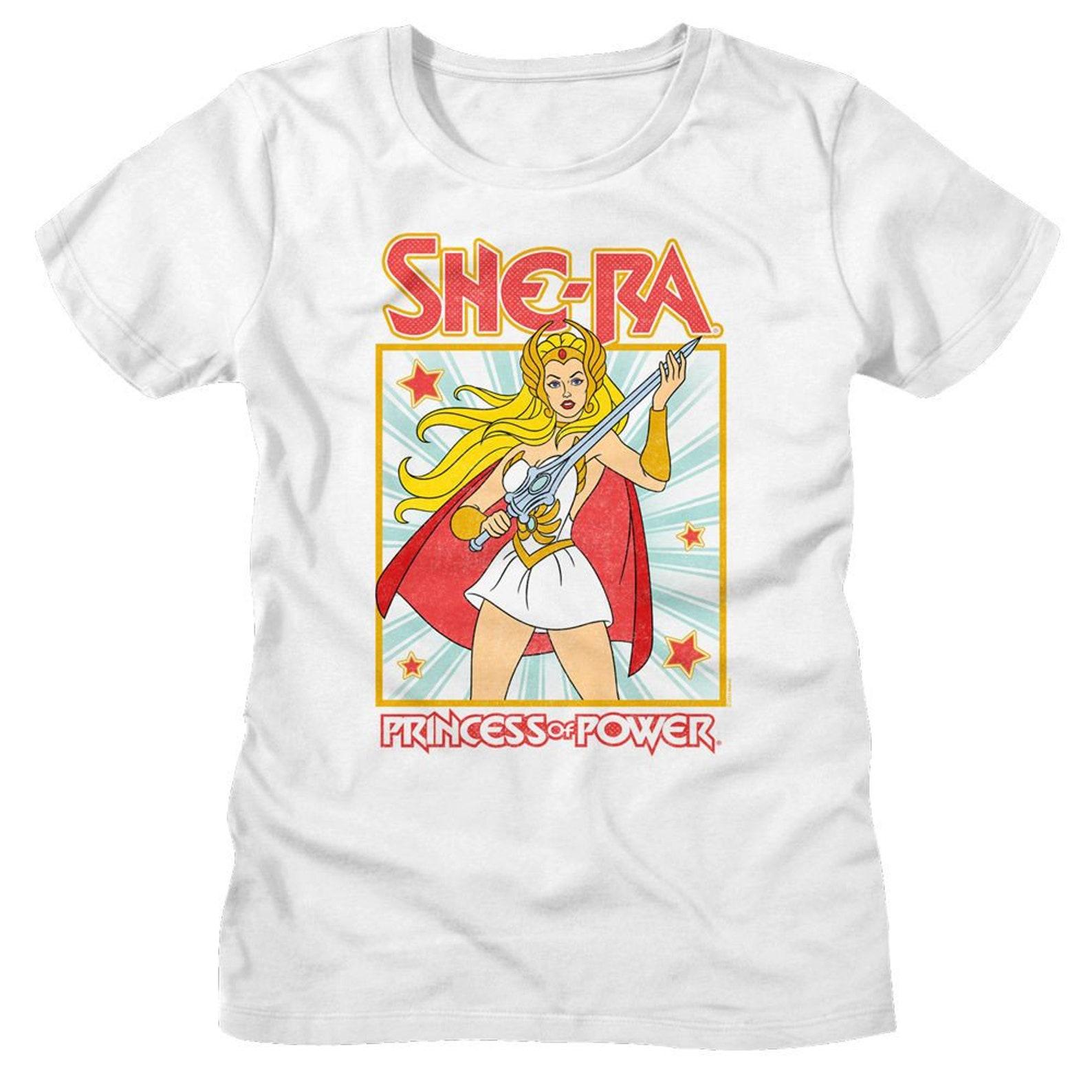 Masters of the Universe She-Ra Square White Women s T-Shirt L