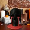 Melting Tears Skull Decoration Bold Edgy Human Head Sculpture Tabletop 3D Printed Skull Ornament for Home Bookshelf Graveyard Decor