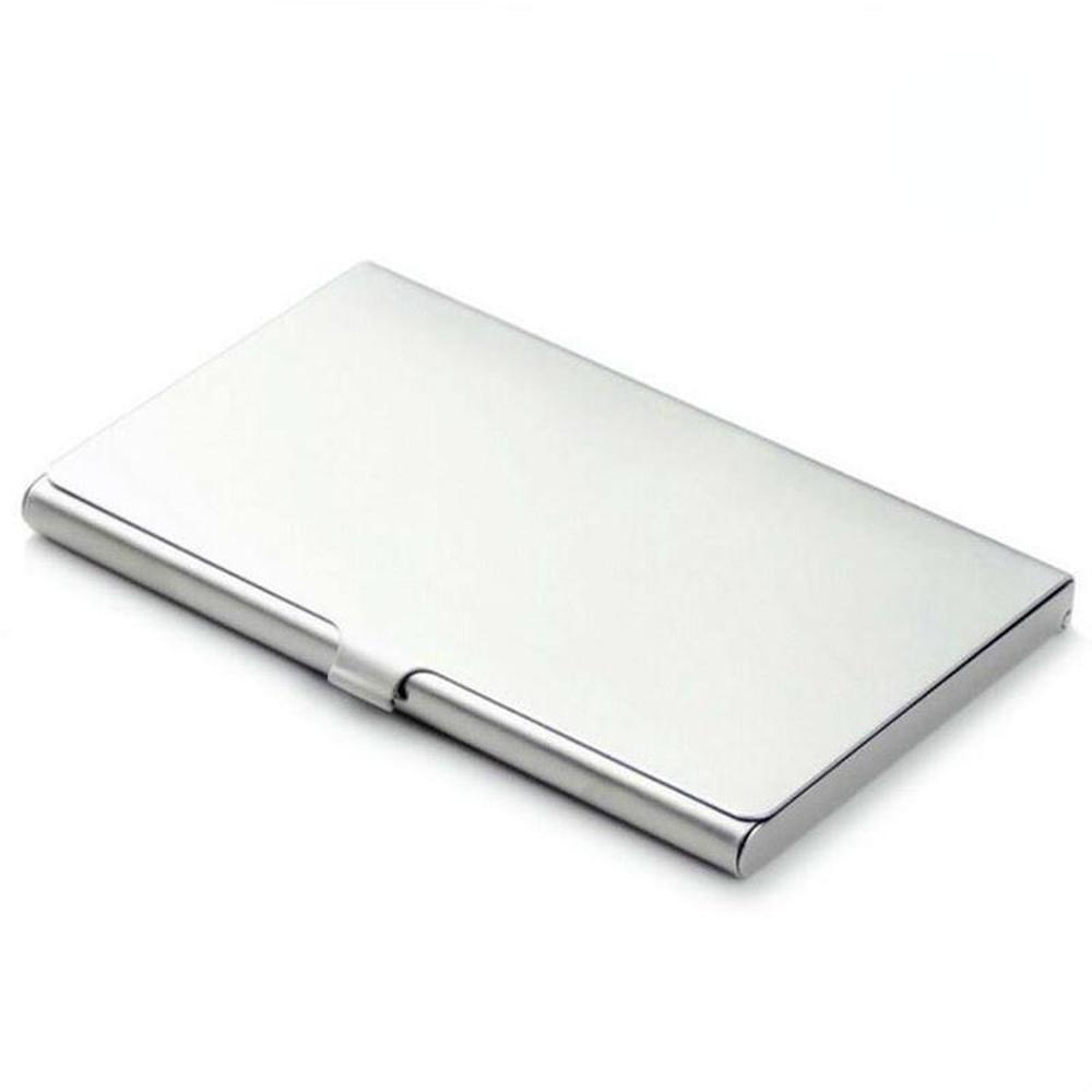 Card Holder Stainless Steel Silver Aluminium Credit Card Case Women Wallets Nueva Men ID Card Box Cartao De