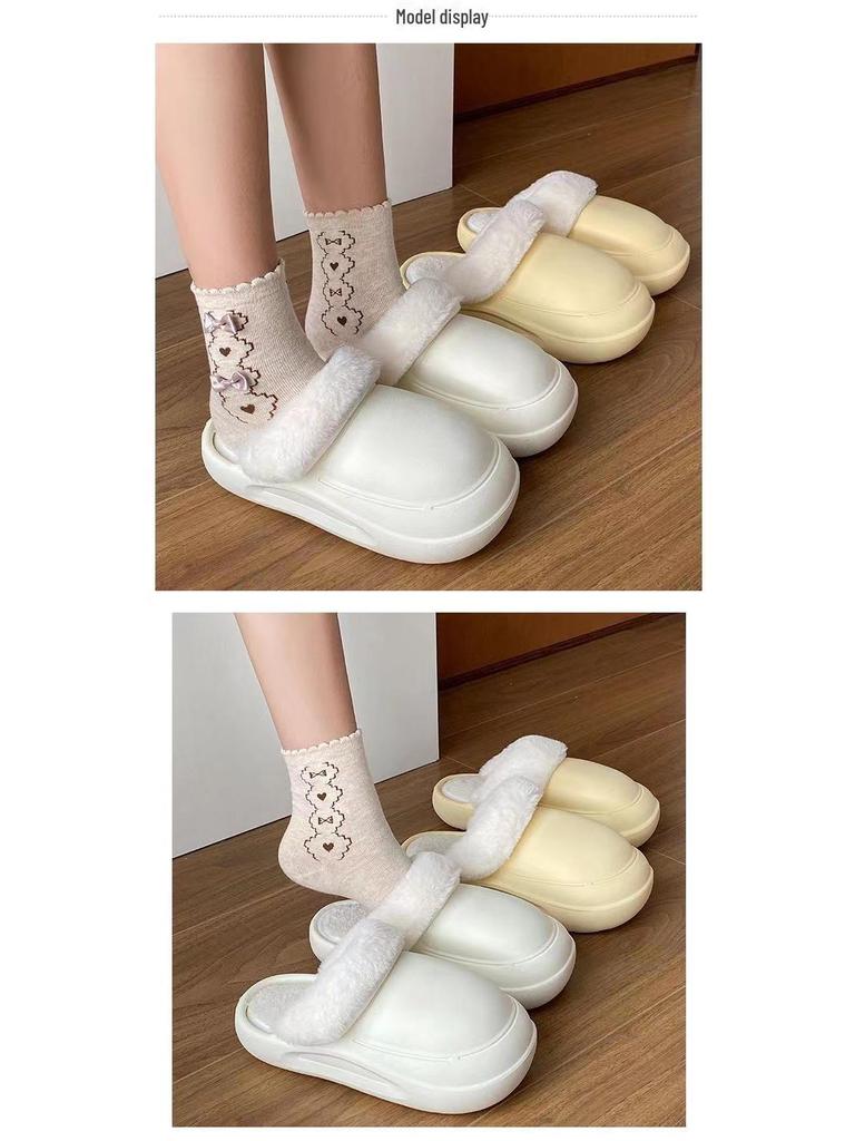 Unisex Winter Cotton Slippers: Detachable, Washable, Non-Slip, Fashionable & Warm - Perfect for Home & Casual Outings.