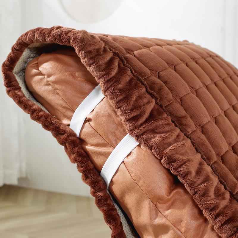 Winter Plüsch Sessel Schaukelstuhl Kissen mit integrierter Rückenlehne - Einzelplatz