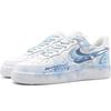 Nike Air Force 1 Box Action, Rain After The Storm, Distressed, Hand Drawn Cow Leather Abrasion Resistant Low Top CW2288-111(Team204-)